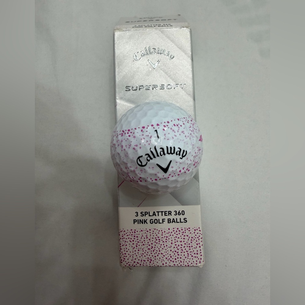 Callaway SuperSoft Splatter 360 Pink Golf Balls 3-Pack New